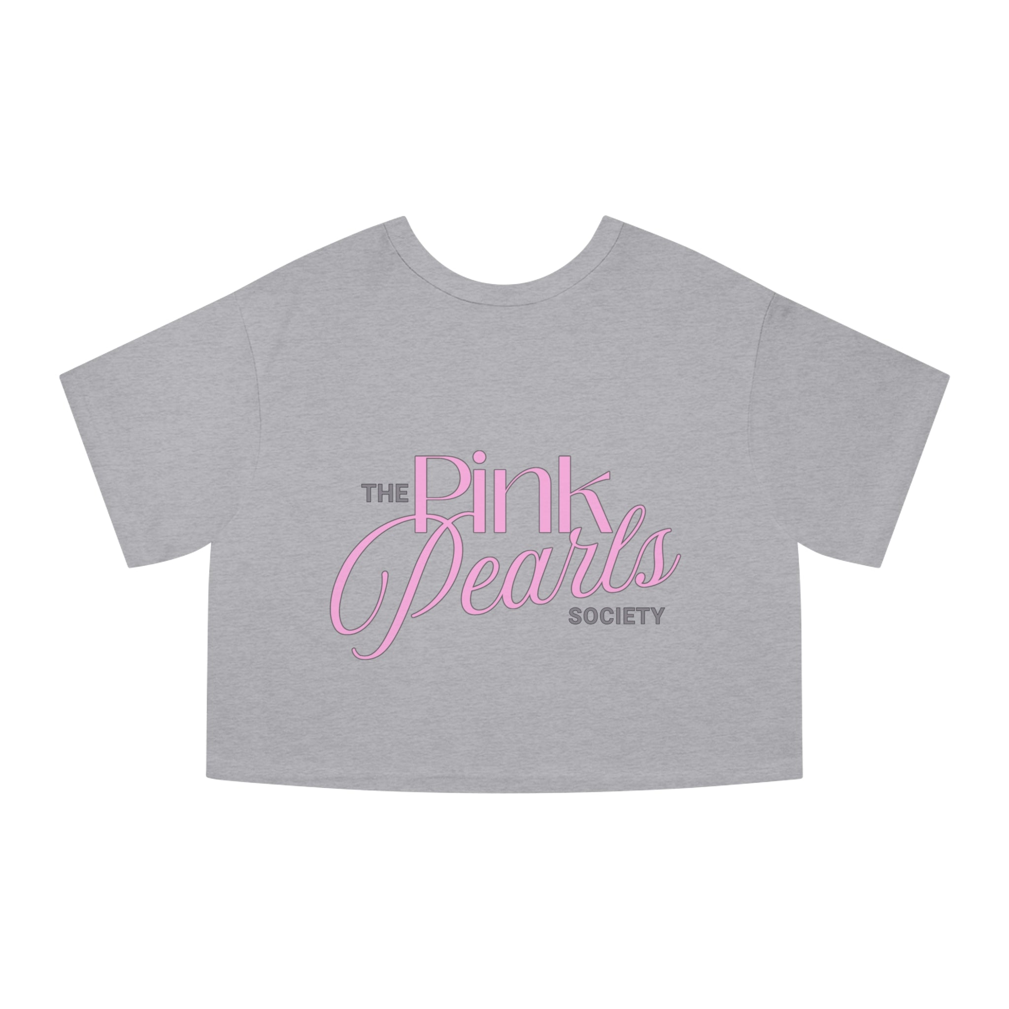 Pink Pearls Society Cropped T-Shirt