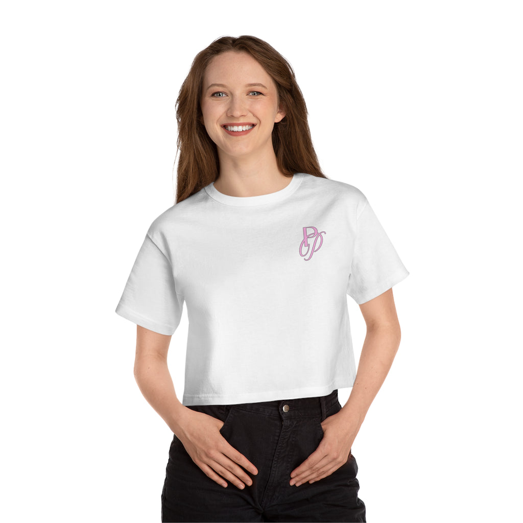Pink Pearls Society Cropped T-Shirt