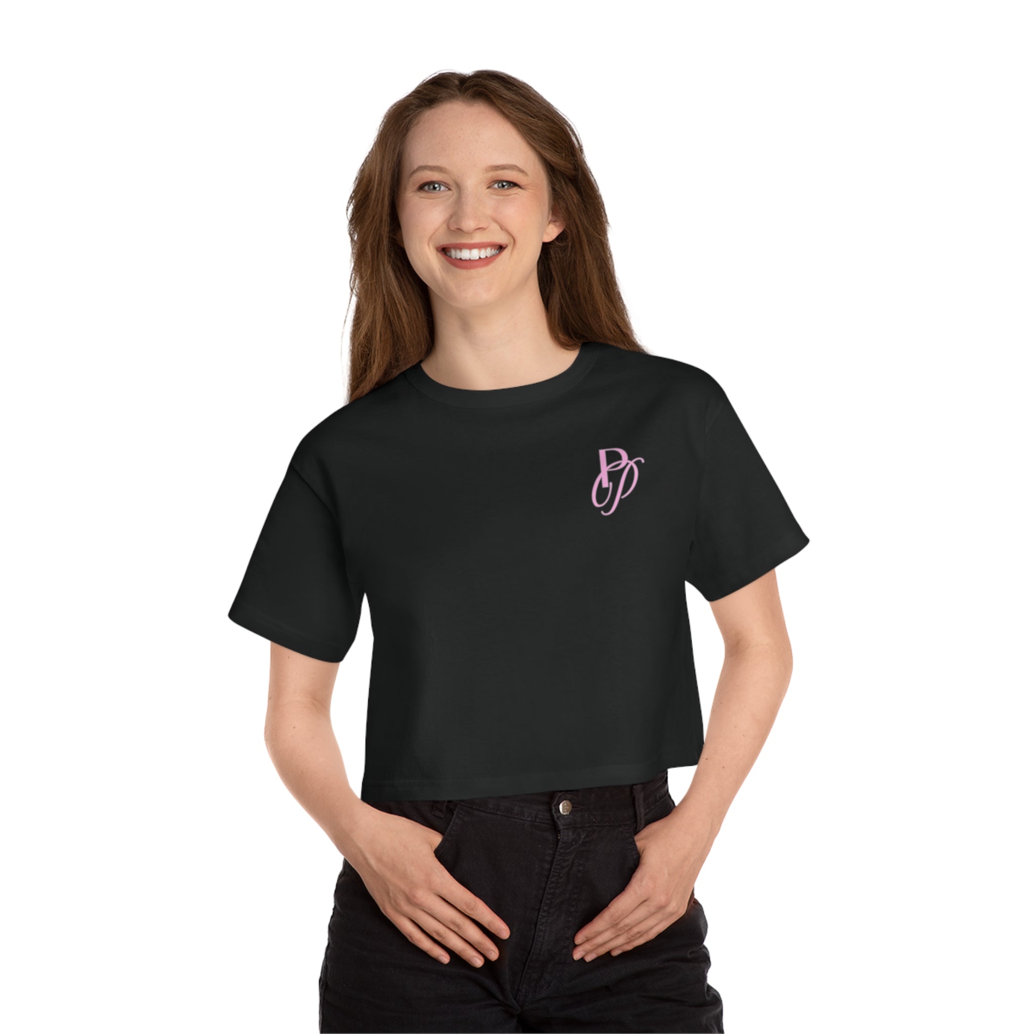 Pink Pearls Society Cropped T-Shirt