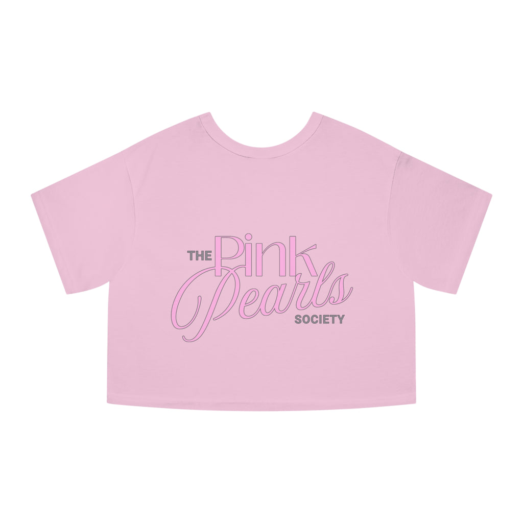 Pink Pearls Society Cropped T-Shirt