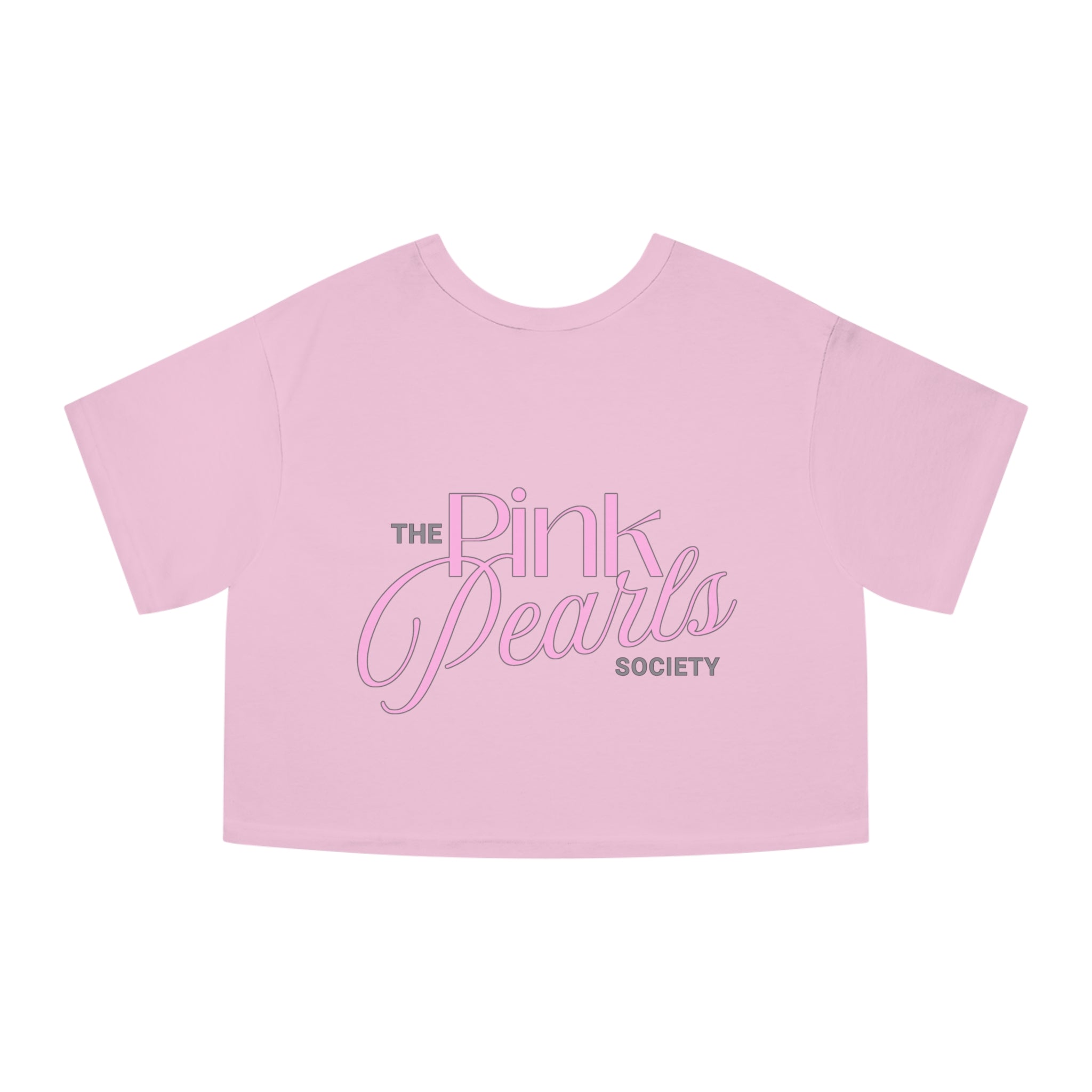 Pink Pearls Society Cropped T-Shirt