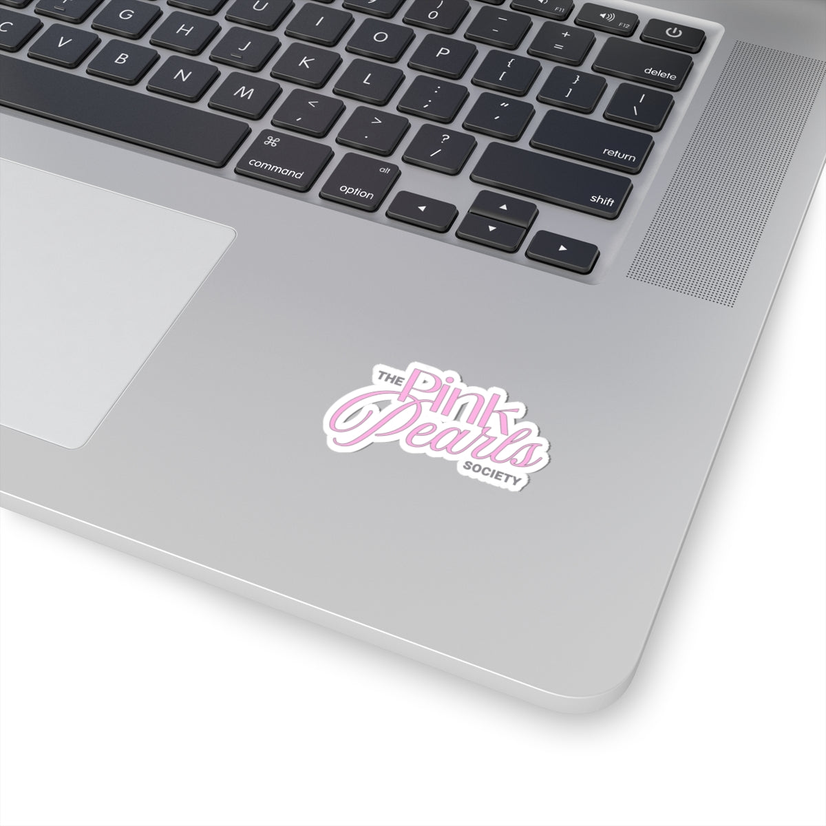 The Pink Pearls Society Kiss-Cut Sticker — Pastel Pink Logo Decal