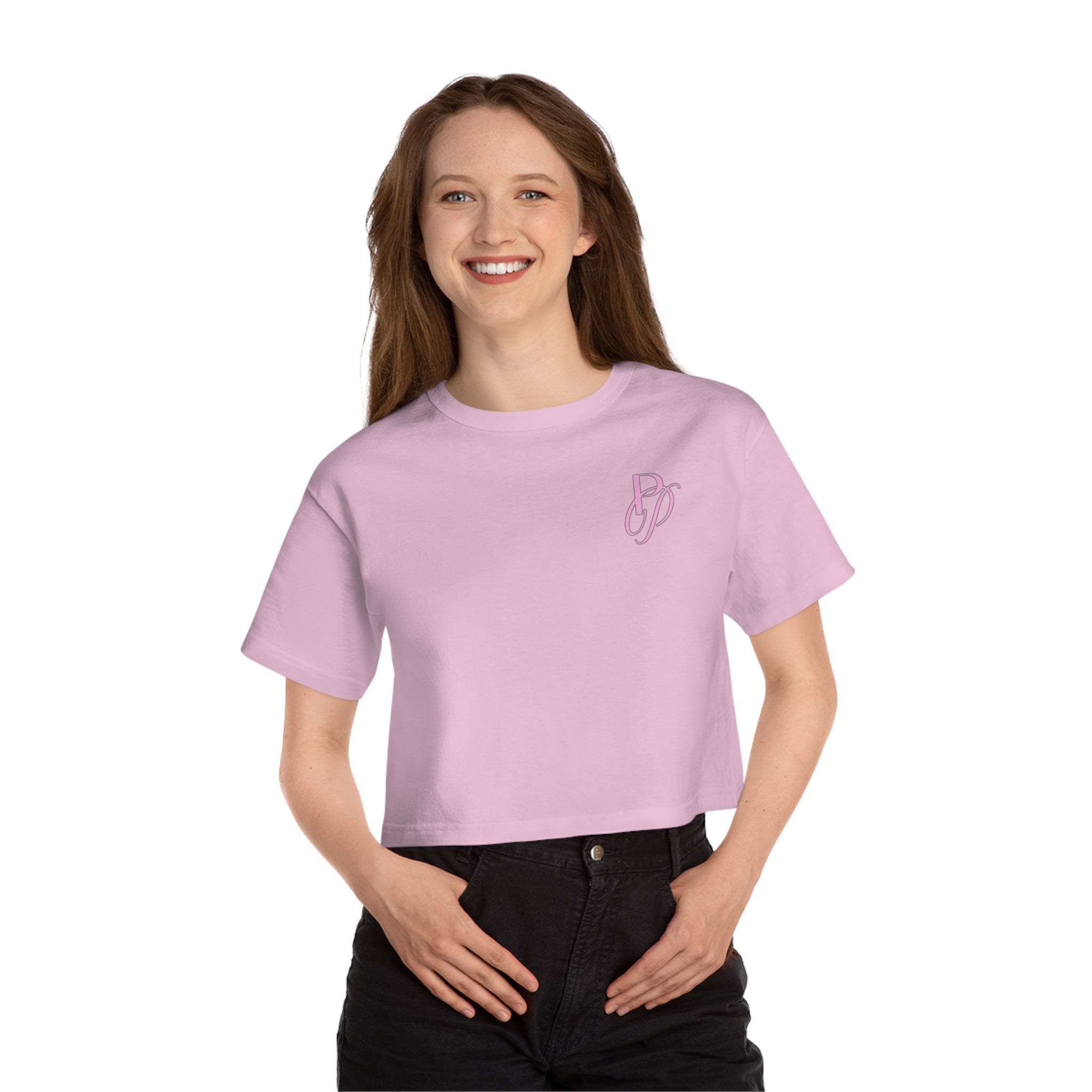 Pink Pearls Society Cropped T-Shirt