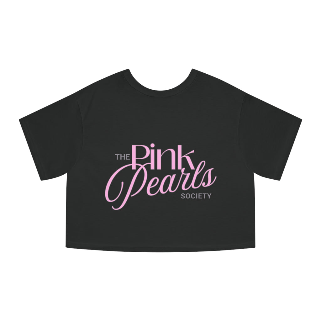 Pink Pearls Society Cropped T-Shirt
