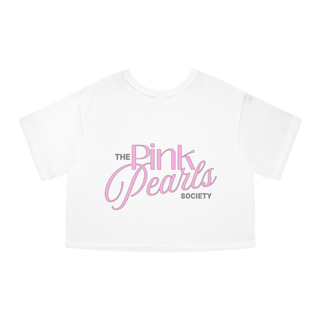 Pink Pearls Society Cropped T-Shirt