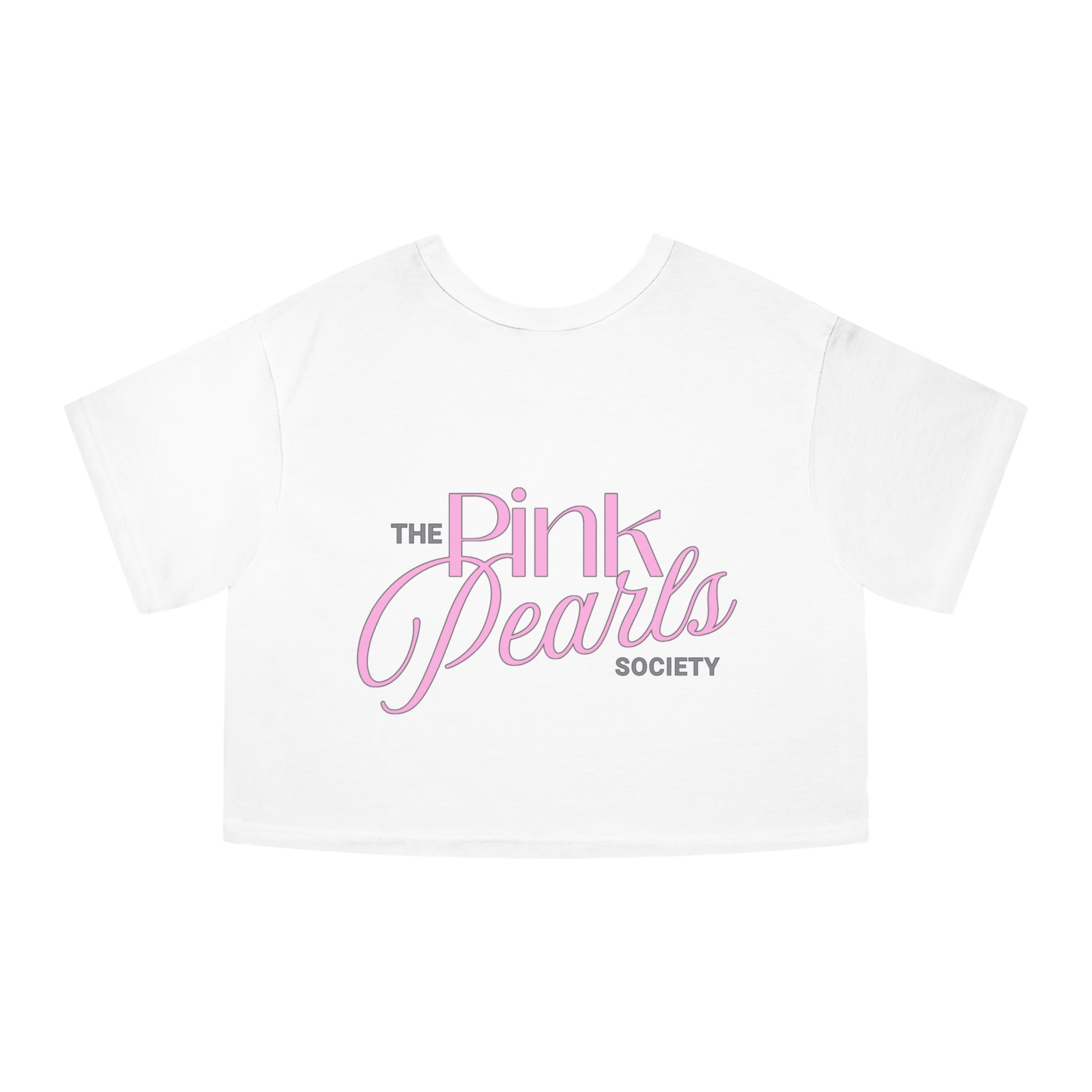 Pink Pearls Society Cropped T-Shirt