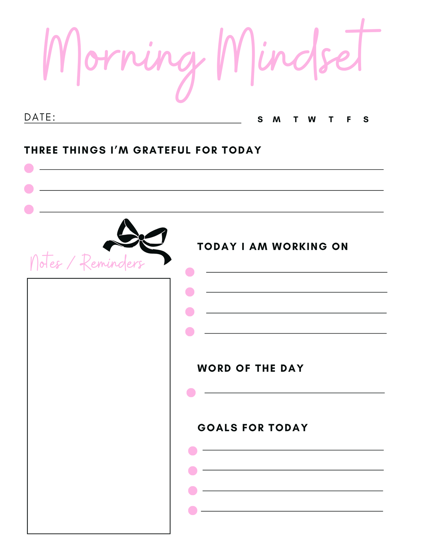 Glow Up Daily Mindset Journal