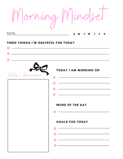 Glow Up Daily Mindset Journal